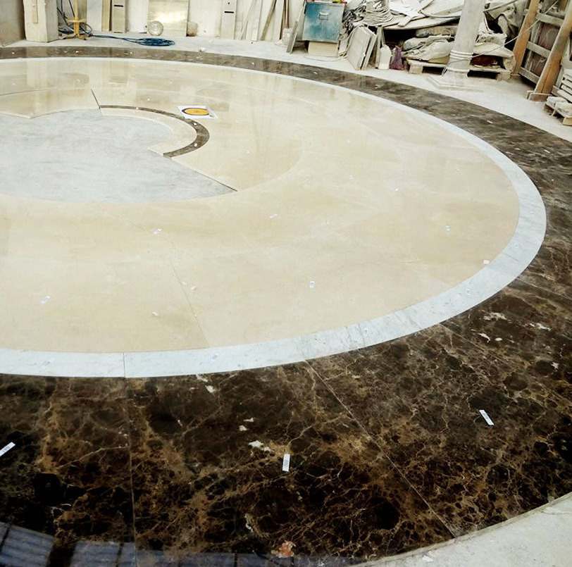 TC Marmi SRLS - Stone Decor Europe S.L   - marble paving cut to size  dark Emperador, Blanco Sivec